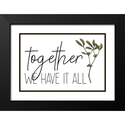 Family Gathers 2 Black Modern Wood Framed Art Print with Double Matting by Kimberly, Allen