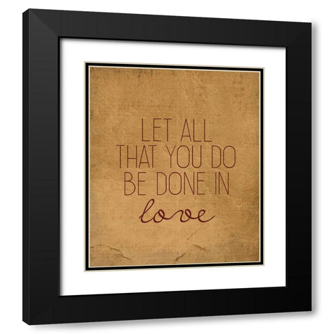 Always Love 3 Black Modern Wood Framed Art Print with Double Matting by Kimberly, Allen