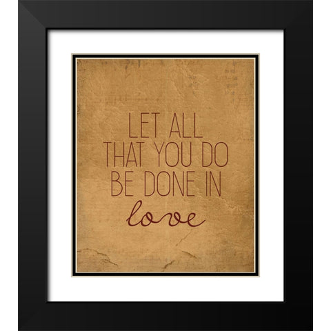 Always Love 3 Black Modern Wood Framed Art Print with Double Matting by Kimberly, Allen