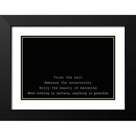 Anything is Possible Black Modern Wood Framed Art Print with Double Matting by Kimberly, Allen