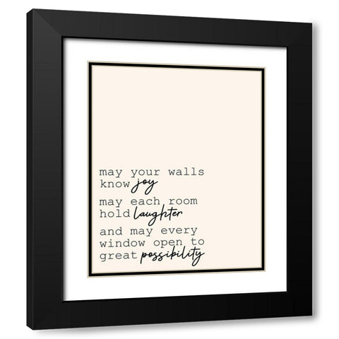 May You Black Modern Wood Framed Art Print with Double Matting by Kimberly, Allen