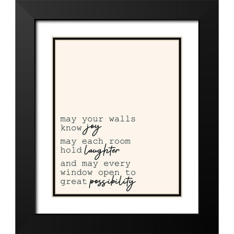 May You Black Modern Wood Framed Art Print with Double Matting by Kimberly, Allen