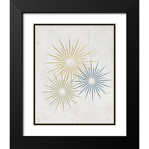 Burst 2 Black Modern Wood Framed Art Print with Double Matting by Kimberly, Allen