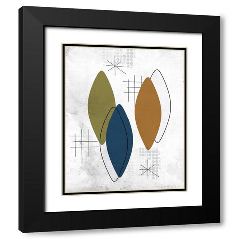 Burst Three 1 Black Modern Wood Framed Art Print with Double Matting by Kimberly, Allen