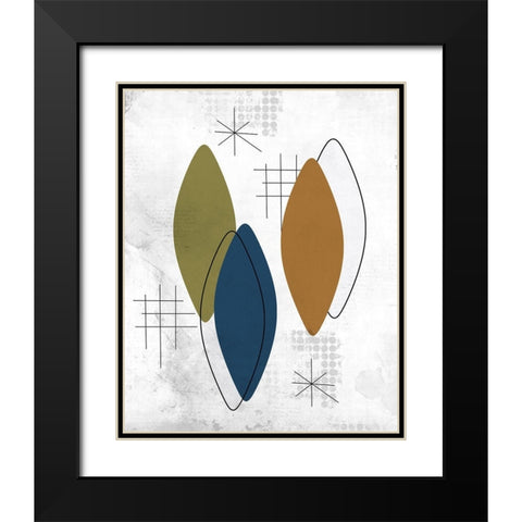 Burst Three 1 Black Modern Wood Framed Art Print with Double Matting by Kimberly, Allen