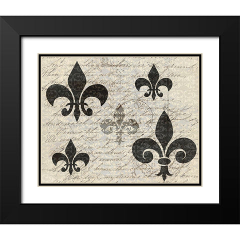 Fleur Writtings Black Modern Wood Framed Art Print with Double Matting by Kimberly, Allen