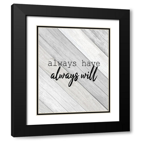 Forever Family 6 Black Modern Wood Framed Art Print with Double Matting by Kimberly, Allen