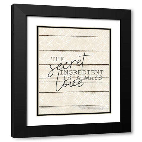 Secret Ingredient Black Modern Wood Framed Art Print with Double Matting by Kimberly, Allen