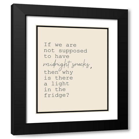Midnight Snacks Black Modern Wood Framed Art Print with Double Matting by Kimberly, Allen