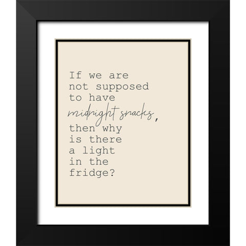 Midnight Snacks Black Modern Wood Framed Art Print with Double Matting by Kimberly, Allen