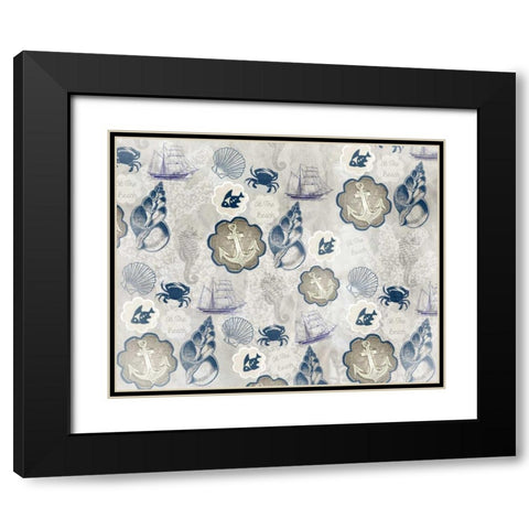 At the Beach Black Modern Wood Framed Art Print with Double Matting by Allen, Kimberly