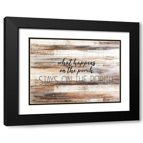 The Porch Black Modern Wood Framed Art Print with Double Matting by Kimberly, Allen