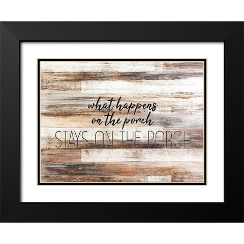 The Porch Black Modern Wood Framed Art Print with Double Matting by Kimberly, Allen