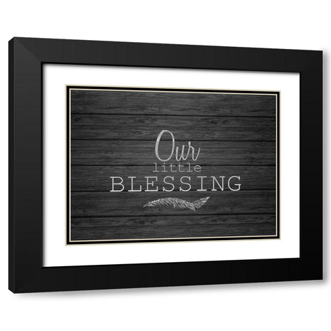 Our Little Blessing Black Modern Wood Framed Art Print with Double Matting by Kimberly, Allen