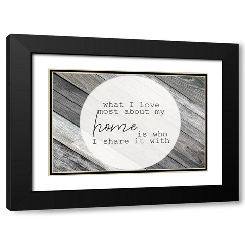 My Home Black Modern Wood Framed Art Print with Double Matting by Kimberly, Allen