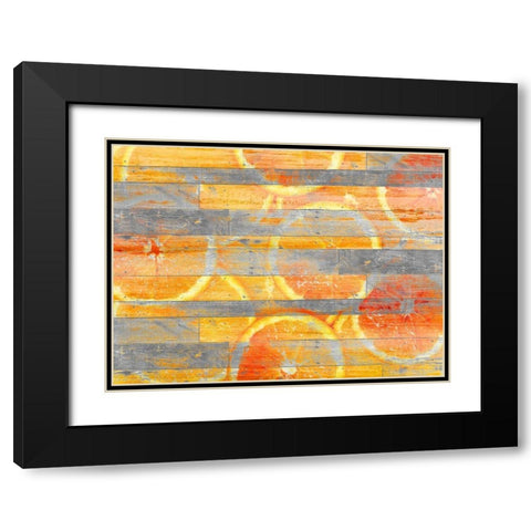 Orange Slice Black Modern Wood Framed Art Print with Double Matting by Kimberly, Allen