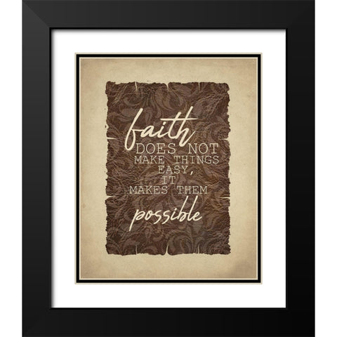 Hope Faith Love 2 Black Modern Wood Framed Art Print with Double Matting by Kimberly, Allen