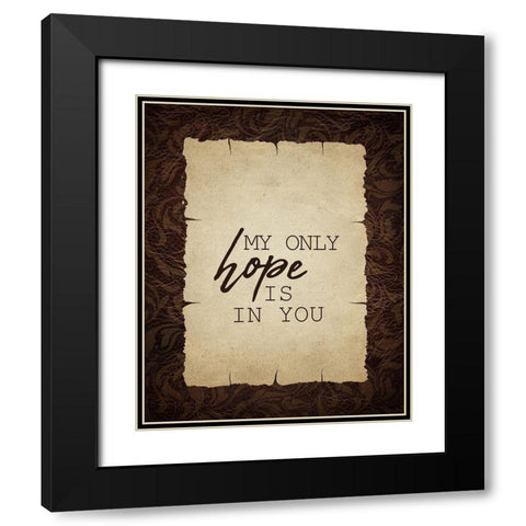 Hope Faith Love 1 Black Modern Wood Framed Art Print with Double Matting by Kimberly, Allen
