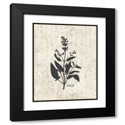 Fresh Sage Black Modern Wood Framed Art Print with Double Matting by Kimberly, Allen