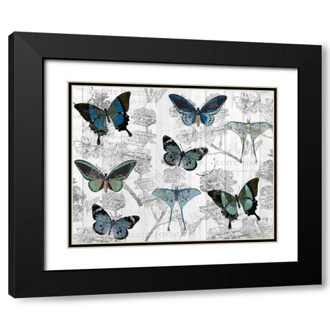 Butterfly Dreaming Black Modern Wood Framed Art Print with Double Matting by Kimberly, Allen