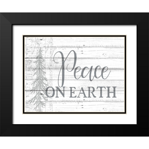 Peace on Earth 2 Black Modern Wood Framed Art Print with Double Matting by Kimberly, Allen