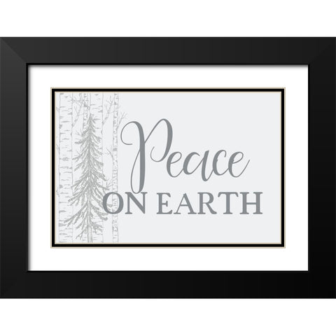 Peace on Earth Black Modern Wood Framed Art Print with Double Matting by Kimberly, Allen