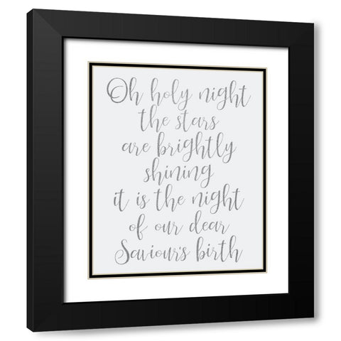 Oh Holy Night Black Modern Wood Framed Art Print with Double Matting by Kimberly, Allen