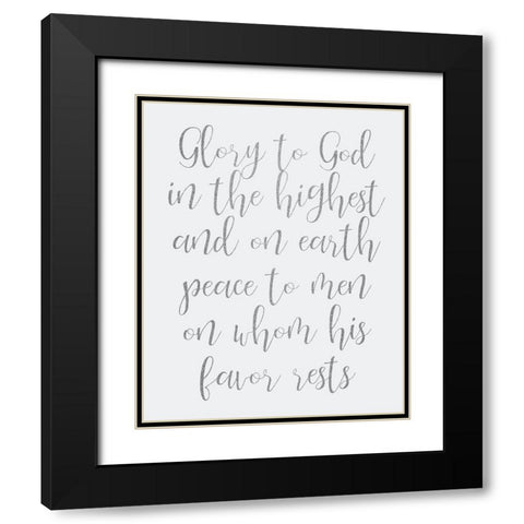 Glory to God Black Modern Wood Framed Art Print with Double Matting by Kimberly, Allen