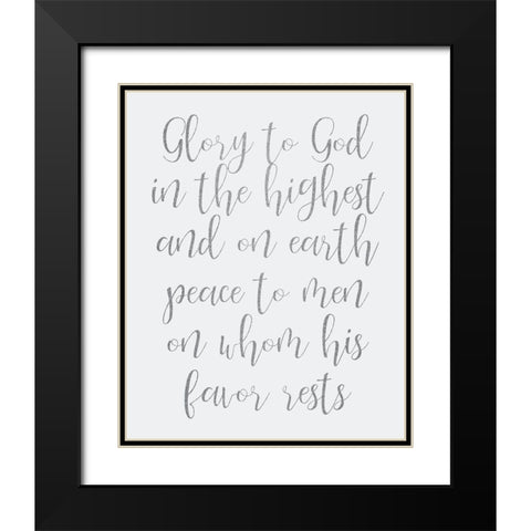 Glory to God Black Modern Wood Framed Art Print with Double Matting by Kimberly, Allen