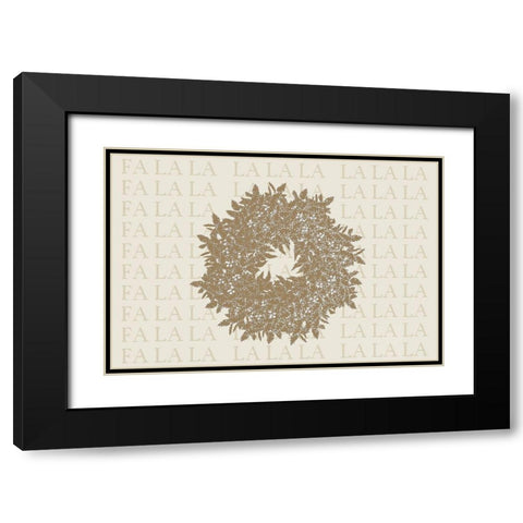 Fa La La Black Modern Wood Framed Art Print with Double Matting by Kimberly, Allen