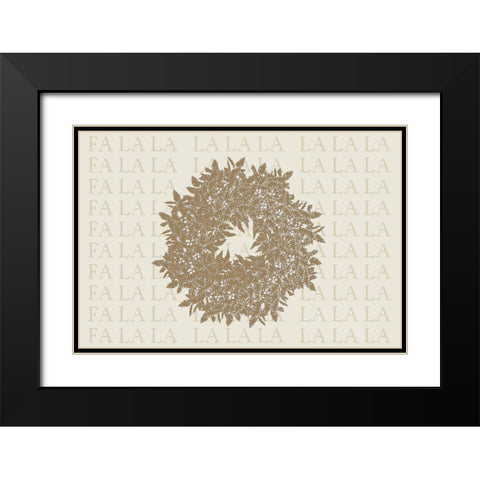 Fa La La Black Modern Wood Framed Art Print with Double Matting by Kimberly, Allen