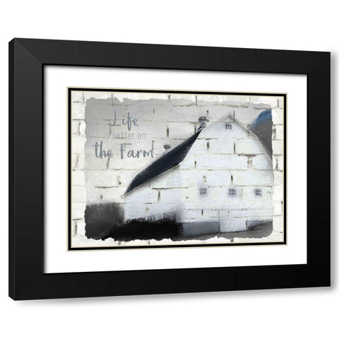Life on the Farm 1 Black Modern Wood Framed Art Print with Double Matting by Kimberly, Allen