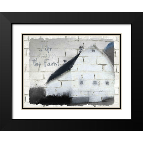 Life on the Farm 1 Black Modern Wood Framed Art Print with Double Matting by Kimberly, Allen