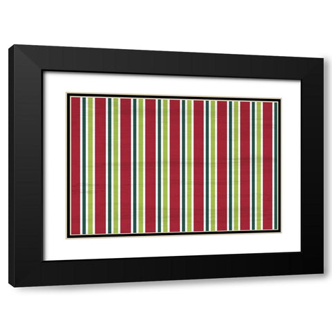 Tis the Season Pattern Black Modern Wood Framed Art Print with Double Matting by Kimberly, Allen