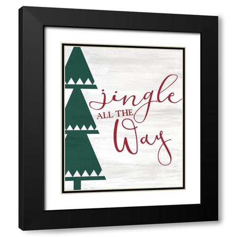 Jingle all the Way Black Modern Wood Framed Art Print with Double Matting by Kimberly, Allen