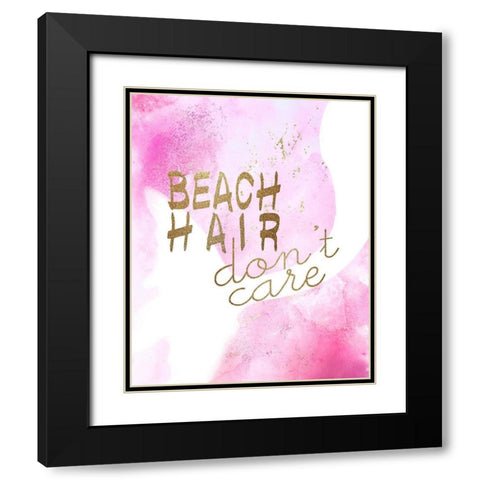 Beach Hair Black Modern Wood Framed Art Print with Double Matting by Kimberly, Allen