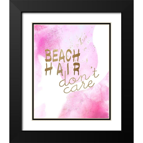 Beach Hair Black Modern Wood Framed Art Print with Double Matting by Kimberly, Allen