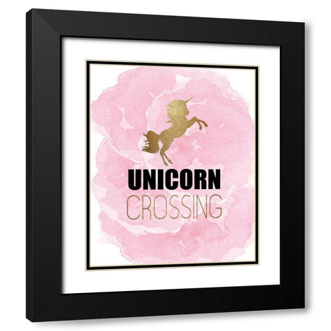 Unicorn Crossing Black Modern Wood Framed Art Print with Double Matting by Kimberly, Allen