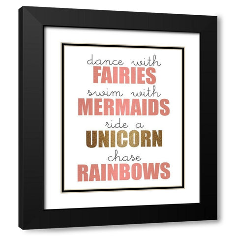 Dance Ride Swim Black Modern Wood Framed Art Print with Double Matting by Kimberly, Allen
