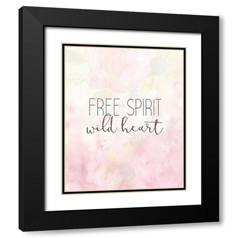 Free Spirit Wild Heart Black Modern Wood Framed Art Print with Double Matting by Kimberly, Allen