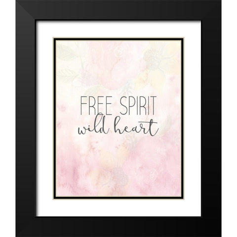 Free Spirit Wild Heart Black Modern Wood Framed Art Print with Double Matting by Kimberly, Allen