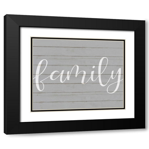 Family Black Modern Wood Framed Art Print with Double Matting by Kimberly, Allen