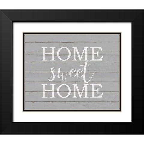 Home Sweet Home Black Modern Wood Framed Art Print with Double Matting by Kimberly, Allen