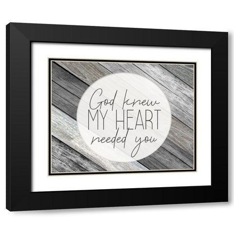 God Knew Black Modern Wood Framed Art Print with Double Matting by Kimberly, Allen