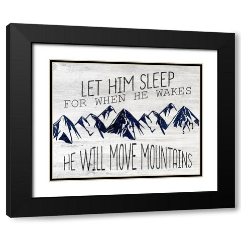 He Will Move Black Modern Wood Framed Art Print with Double Matting by Kimberly, Allen
