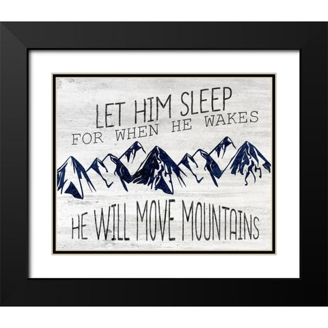 He Will Move Black Modern Wood Framed Art Print with Double Matting by Kimberly, Allen