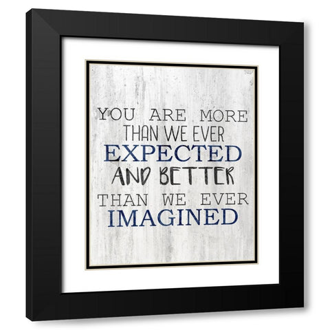 Ever Expected Black Modern Wood Framed Art Print with Double Matting by Kimberly, Allen