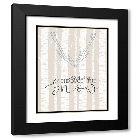 Dashing Through The Snow Black Modern Wood Framed Art Print with Double Matting by Kimberly, Allen
