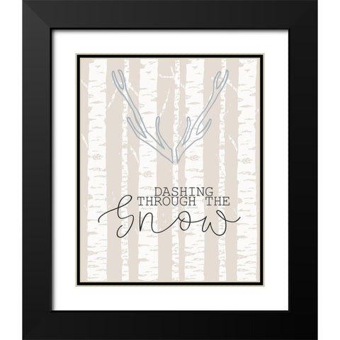Dashing Through The Snow Black Modern Wood Framed Art Print with Double Matting by Kimberly, Allen