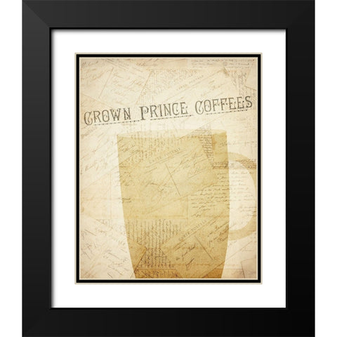 Coffee 1 Black Modern Wood Framed Art Print with Double Matting by Kimberly, Allen